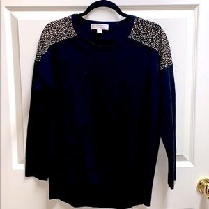 Michael Kors black sweater with gold studs